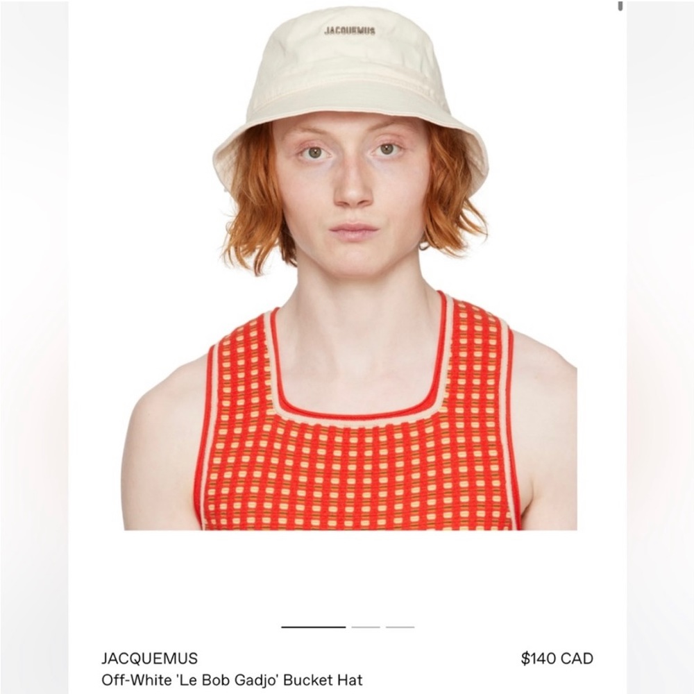 COPY - JACQUEMUS Off-White 'Le Bob Gadjo' Bucket Hat